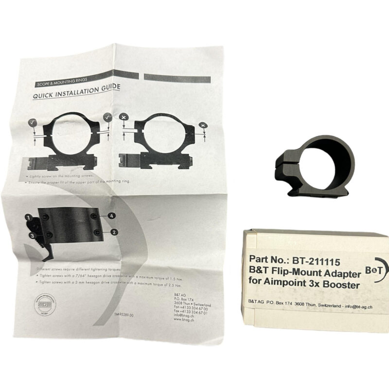 B&T Flip-Side Adaptor Ring for use with B&T Flip-Side QD NAR Mount Base For Aimpoint® 3x and 6x Booster BT-211115