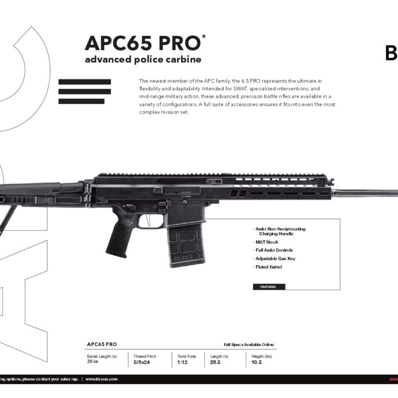 B&T APC65 PRO DMR Rifle, advanced police carbine 6.5 Creedmoor