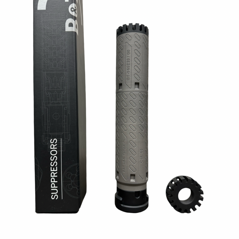B&T SQD 45 Modular Suppressor, 3D Printed Titanium, PRINT-X