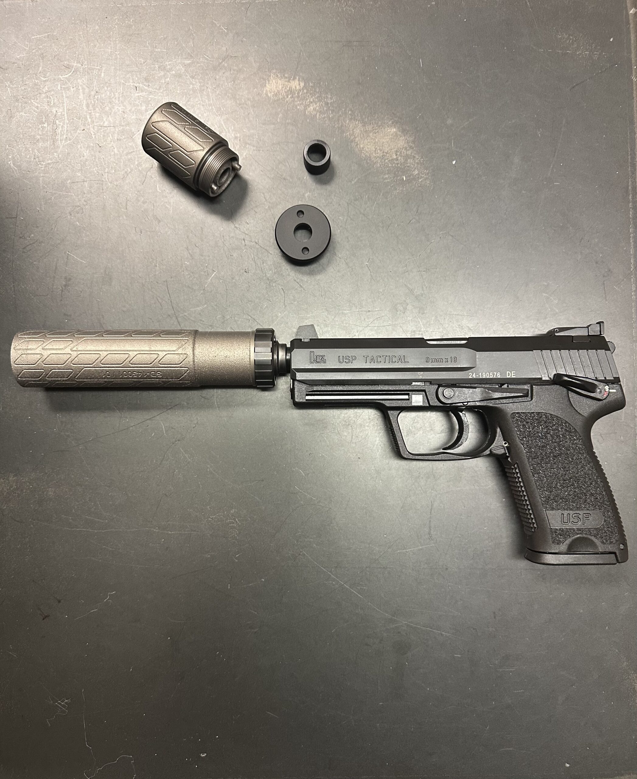 B&T SD-Impuls-OLS-M – Modular 9mm, two stage Titanium (PRINT-X) handgun Suppressor