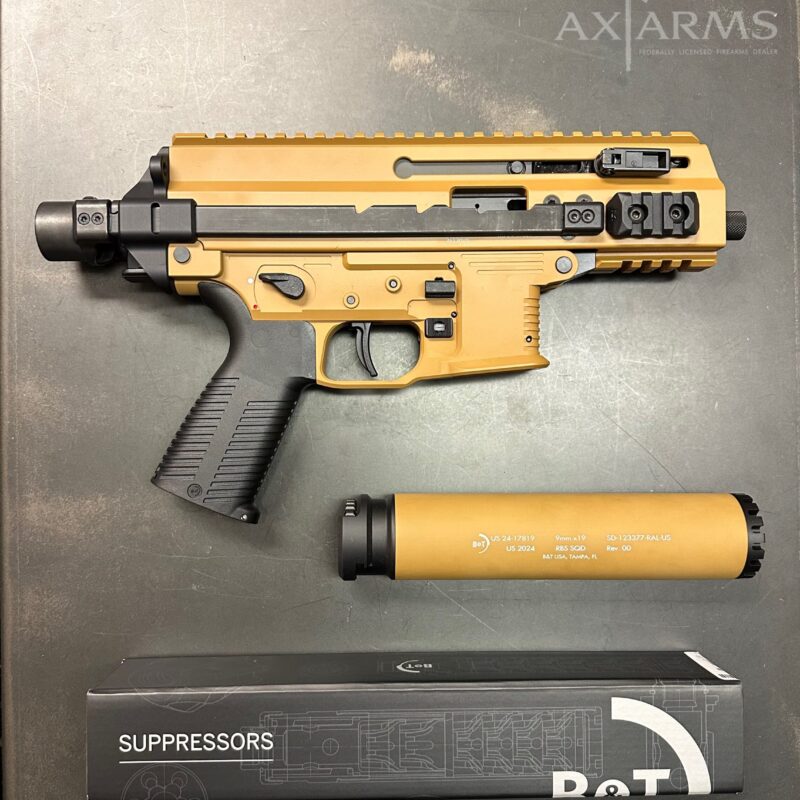 B&T APC9K MP5 Lower Model in RAL8000 Suppressor Bundle + Telescopic Brace Adapter (Full Package)