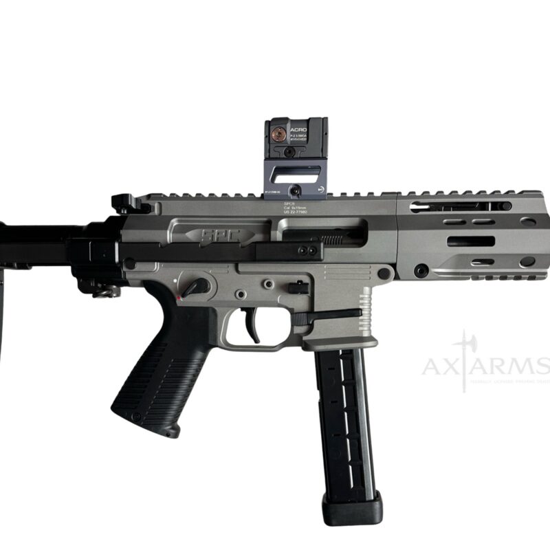 B&T SPC9 PDW Swiss Sniper Grey Edition (Pistol, with Billet Lower, Telescopic Brace. and Tailhook)