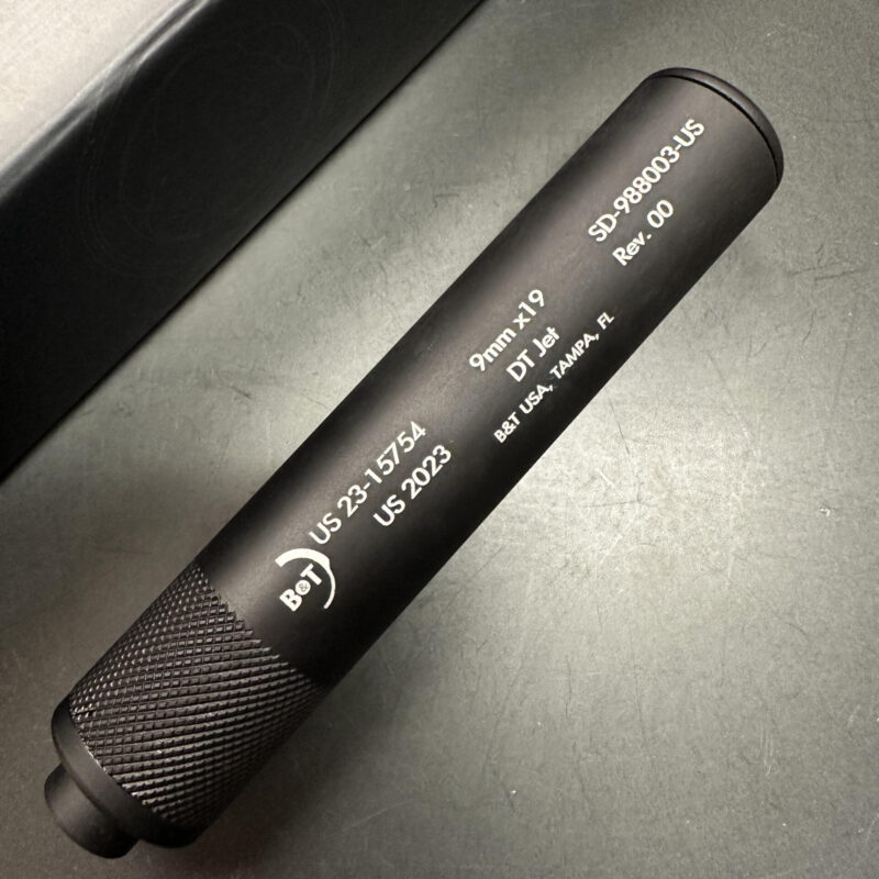  B&T pistol suppressor JET, Cal. .32 ACP / 9mm Micro Suppressor – SD-988003-US (For Walther PPK & Berretta Tomcat etc.)