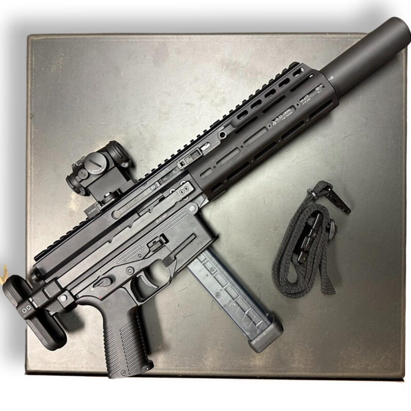 B&T APC9-SD SBR with Telescopic Stock & Full Size 12” Suppressor APC9SD