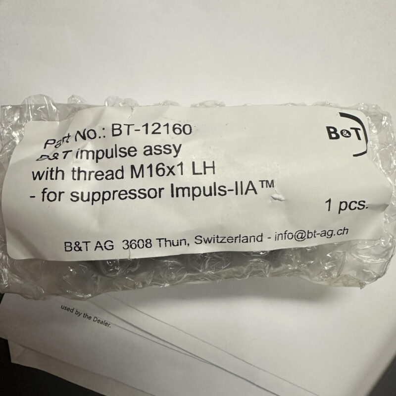 B&T Piston /Booster M16x1 LH – for use with Impuls & MK23 Suppressor – for USP45 Tactical and similar BT-12160
