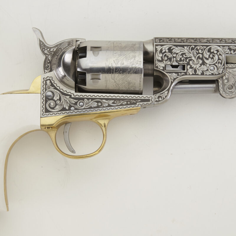 Pietta 1851 Captain Schaeffer Engraved .36 Cal 4" – Ultra Ivory (EMF)